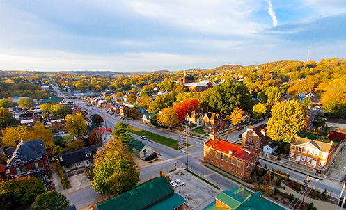 Market Street in Hermann, Missouri