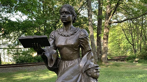 Monument honoring Harriet E. Wilson, the first African American woman to publish a novel in the United States